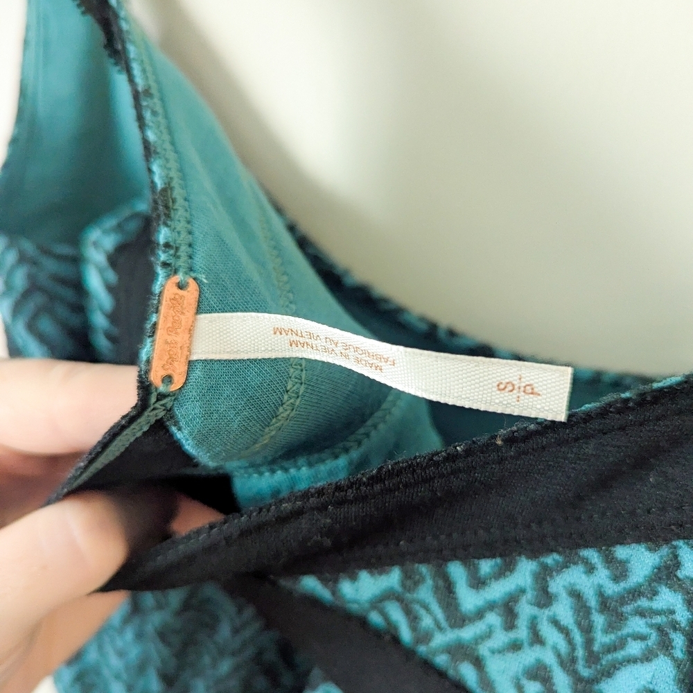 Free People Teal And Black Cutout Dress - Picture 3 of 5